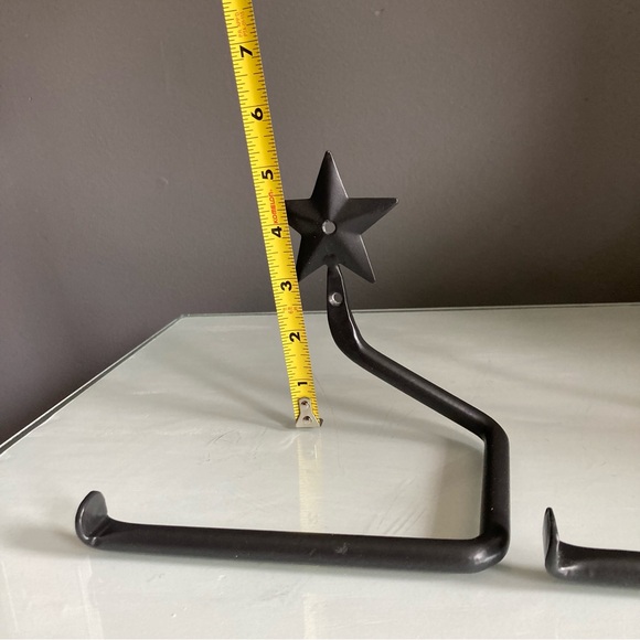 Black Metal Star Plant or Lantern Hooks Set of 2 - Picture 5 of 5